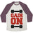 Virgin Teez  Baseball Tee Unisex Tri-Blend Baseball Tee / small / Oatmeal / Maroon GAIN ON UNISEX TRI-BLEND BASEBALL TEE