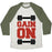 Virgin Teez  Baseball Tee Unisex Tri-Blend Baseball Tee / small / Oatmeal / Moss GAIN ON UNISEX TRI-BLEND BASEBALL TEE
