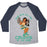 Virgin Teez  Baseball Tee Unisex Tri-Blend Baseball Tee / small / Athletic Gray / Navy GAIN WITH ALL THE COLORS OF THE WIND POCAHONTAS PARODY UNISEX TRI-BLEND BASEBALL TEE