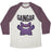 Virgin Teez  Baseball Tee Unisex Tri-Blend Baseball Tee / small / Oatmeal / Maroon GAINGAR UNISEX TRI-BLEND BASEBALL TEE
