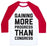 Virgin Teez  Baseball Tee Unisex Classic Baseball Tee / x-small / White/Red GAINING MORE PROGRESS THAN CONGRESS UNISEX CLASSIC BASEBALL TEE