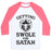 Virgin Teez  Baseball Tee Unisex Classic Baseball Tee / x-small / White/Neon Pink GAINING SWOLES FOR SATAN UNISEX CLASSIC BASEBALL TEE