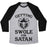 Virgin Teez  Baseball Tee Unisex Tri-Blend Baseball Tee / small / Athletic Gray / Black GAINING SWOLES FOR SATAN UNISEX TRI-BLEND BASEBALL TEE