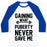 Virgin Teez  Baseball Tee Unisex Classic Baseball Tee / x-small / White/Blue GAINING WHAT PUBERTY NEVER GAVE ME UNISEX CLASSIC BASEBALL TEE