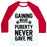 Virgin Teez  Baseball Tee Unisex Classic Baseball Tee / x-small / White/Red GAINING WHAT PUBERTY NEVER GAVE ME UNISEX CLASSIC BASEBALL TEE