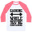 Virgin Teez  Baseball Tee Unisex Classic Baseball Tee / x-small / White/Neon Pink GAINING WHILE YOU'RE COMPLAINING UNISEX CLASSIC BASEBALL TEE