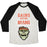 Virgin Teez  Baseball Tee Unisex Tri-Blend Baseball Tee / small / Oatmeal / Black GAINS BEFORE BRAINS! UNISEX TRI-BLEND BASEBALL TEE