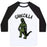 Virgin Teez  Baseball Tee Unisex Classic Baseball Tee / x-small / White/Black GAINZILLA LIFTING PARODY UNISEX CLASSIC BASEBALL TEE