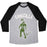 Virgin Teez  Baseball Tee Unisex Tri-Blend Baseball Tee / small / Athletic Gray / Black GAINZILLA LIFTING PARODY WHITE PRINT UNISEX TRI-BLEND BASEBALL TEE