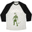 Virgin Teez  Baseball Tee Unisex Tri-Blend Baseball Tee / small / Oatmeal / Black GAINZILLA LIFTING PARODY WHITE PRINT UNISEX TRI-BLEND BASEBALL TEE