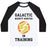 Virgin Teez  Baseball Tee Unisex Classic Baseball Tee / x-small / White/Black GALATIC BOUNTY HUNTER IN TRAINING UNISEX CLASSIC BASEBALL TEE