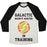 Virgin Teez  Baseball Tee Unisex Tri-Blend Baseball Tee / small / Oatmeal / Black GALATIC BOUNTY HUNTER IN TRAINING UNISEX TRI-BLEND BASEBALL TEE