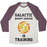 Virgin Teez  Baseball Tee Unisex Tri-Blend Baseball Tee / small / Oatmeal / Maroon GALATIC BOUNTY HUNTER IN TRAINING UNISEX TRI-BLEND BASEBALL TEE