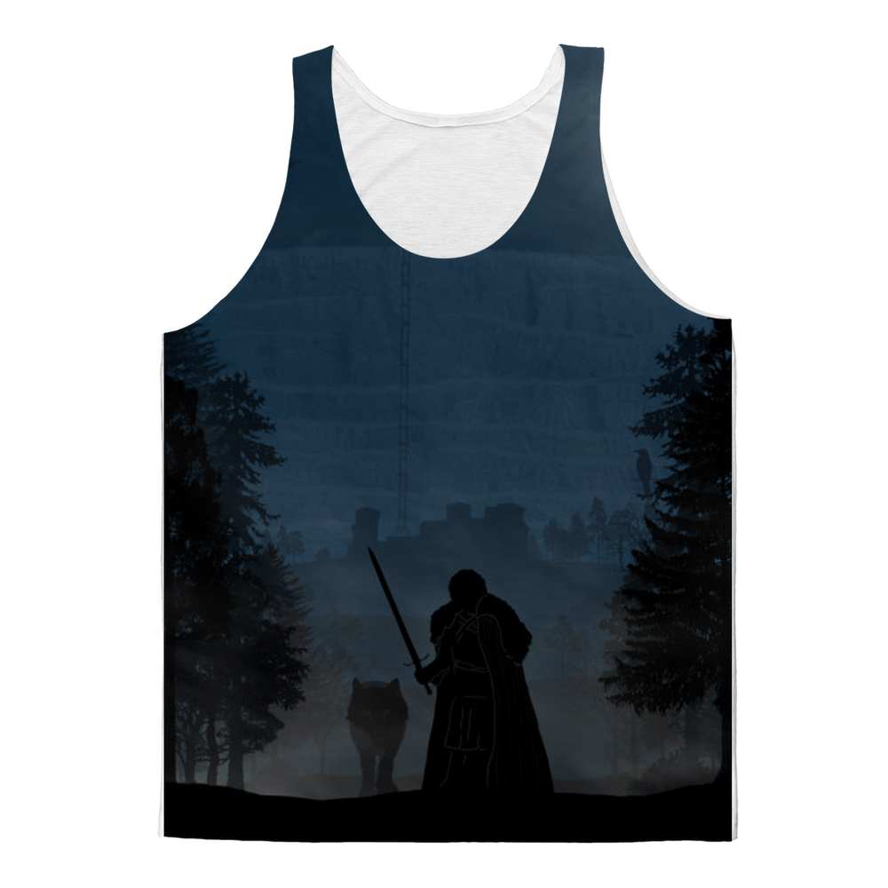 VIRGIN TEEZ Tank Tops XS Game of Thrones - Jon Snow Classic Sublimation Adult Tank Top