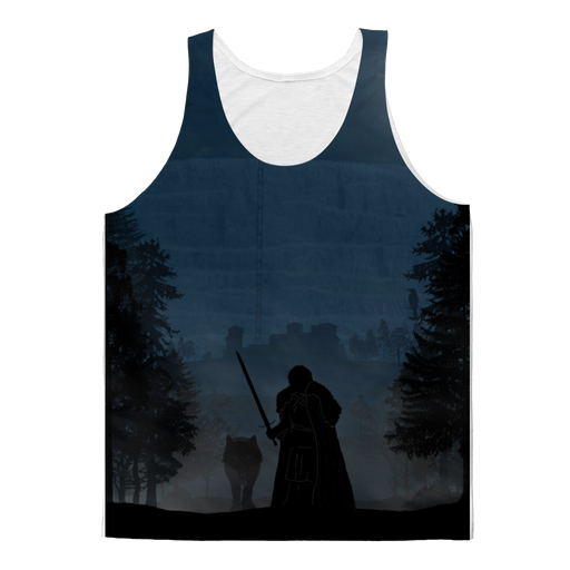 VIRGIN TEEZ Tank Tops XS Game of Thrones - Jon Snow Classic Sublimation Adult Tank Top