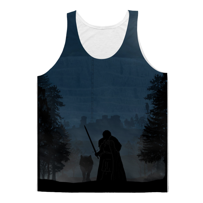 VIRGIN TEEZ Tank Tops XS Game of Thrones - Jon Snow Classic Sublimation Adult Tank Top