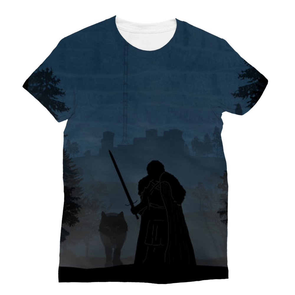 VIRGIN TEEZ Sublimation Women's T-Shirt XS Game of Thrones - Jon Snow Classic Sublimation Women's T-Shirt