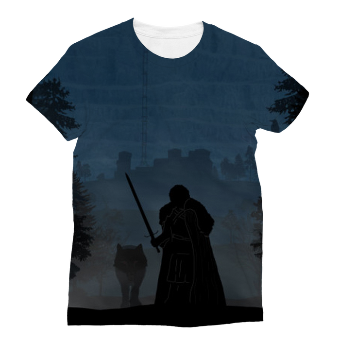 VIRGIN TEEZ Sublimation Women's T-Shirt XS Game of Thrones - Jon Snow Classic Sublimation Women's T-Shirt