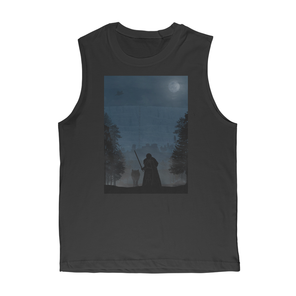 VIRGIN TEEZ Tank Tops Black / Unisex / S Game of Thrones - Jon Snow Premium Adult Muscle Top