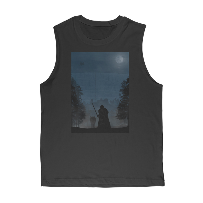 VIRGIN TEEZ Tank Tops Black / Unisex / S Game of Thrones - Jon Snow Premium Adult Muscle Top