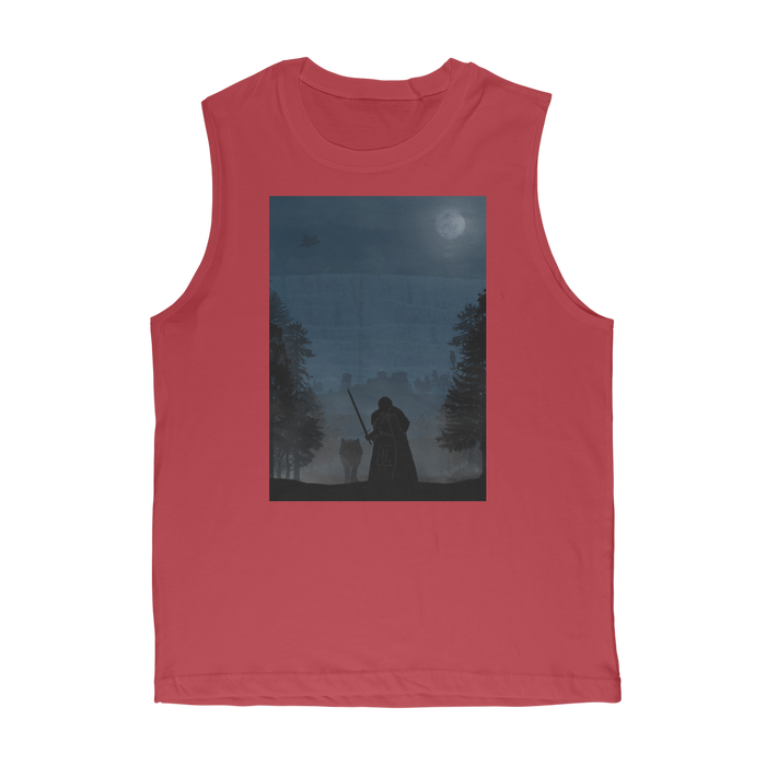 VIRGIN TEEZ Tank Tops Red / Unisex / S Game of Thrones - Jon Snow Premium Adult Muscle Top