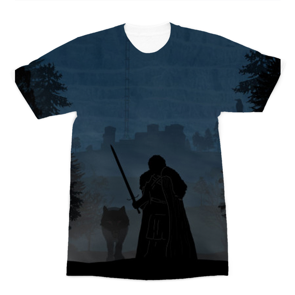 VIRGIN TEEZ Sublimation Men T-Shirt XS Game of Thrones - Jon Snow Premium Sublimation Adult T-Shirt