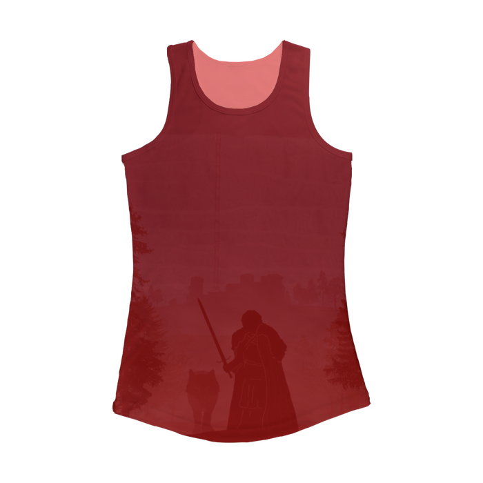 VIRGIN TEEZ Women Tank top Electric Pink / XS Game of Thrones - Jon Snow Women Performance Tank Top