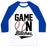 Virgin Teez  Baseball Tee Unisex Classic Baseball Tee / x-small / White/Blue GAME ON BITCHES BASEBALL UNISEX CLASSIC BASEBALL TEE