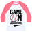 Virgin Teez  Baseball Tee Unisex Classic Baseball Tee / x-small / White/Neon Pink GAME ON BITCHES BASEBALL UNISEX CLASSIC BASEBALL TEE