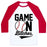 Virgin Teez  Baseball Tee Unisex Classic Baseball Tee / x-small / White/Red GAME ON BITCHES BASEBALL UNISEX CLASSIC BASEBALL TEE