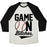 Virgin Teez  Baseball Tee Unisex Tri-Blend Baseball Tee / small / Oatmeal / Black GAME ON BITCHES BASEBALL UNISEX TRI-BLEND BASEBALL TEE