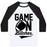 Virgin Teez  Baseball Tee Unisex Classic Baseball Tee / x-small / White/Black GAME ON BITCHES FOOTBALL UNISEX CLASSIC BASEBALL TEE