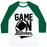 Virgin Teez  Baseball Tee Unisex Classic Baseball Tee / x-small / White/Dark Green GAME ON BITCHES FOOTBALL UNISEX CLASSIC BASEBALL TEE