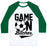 Virgin Teez  Baseball Tee Unisex Classic Baseball Tee / x-small / White/Dark Green GAME ON BITCHES SOCCER UNISEX CLASSIC BASEBALL TEE