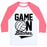 Virgin Teez  Baseball Tee Unisex Classic Baseball Tee / x-small / White/Neon Pink GAME ON BITCHES VOLLEYBALL UNISEX CLASSIC BASEBALL TEE