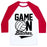 Virgin Teez  Baseball Tee Unisex Classic Baseball Tee / x-small / White/Red GAME ON BITCHES VOLLEYBALL UNISEX CLASSIC BASEBALL TEE