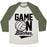Virgin Teez  Baseball Tee Unisex Tri-Blend Baseball Tee / small / Oatmeal / Moss GAME ON BITCHES VOLLEYBALL UNISEX TRI-BLEND BASEBALL TEE