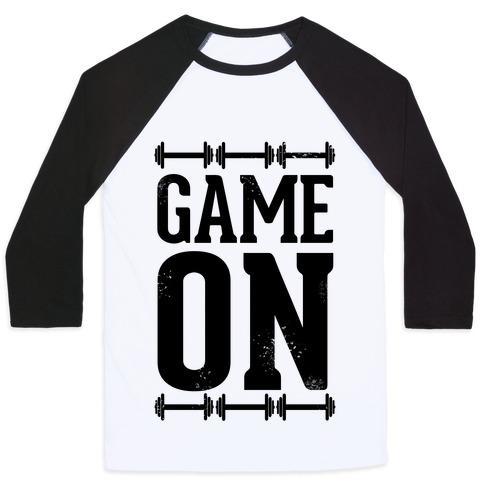 Virgin Teez  Baseball Tee Unisex Classic Baseball Tee / x-small / White/Black GAME ON UNISEX CLASSIC BASEBALL TEE