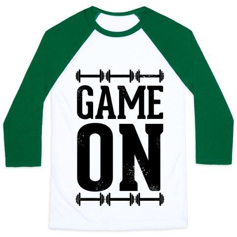 Virgin Teez  Baseball Tee Unisex Classic Baseball Tee / x-small / White/Dark Green GAME ON UNISEX CLASSIC BASEBALL TEE