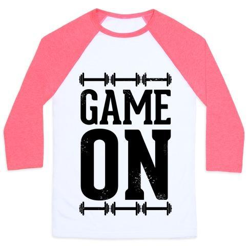 Virgin Teez  Baseball Tee Unisex Classic Baseball Tee / x-small / White/Neon Pink GAME ON UNISEX CLASSIC BASEBALL TEE