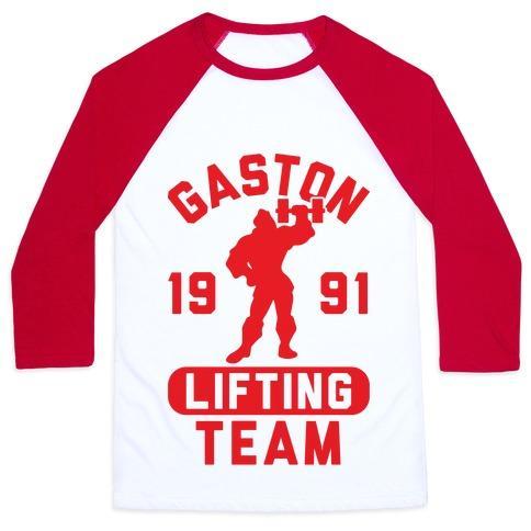 Virgin Teez  Baseball Tee Unisex Classic Baseball Tee / x-small / White/Red GASTON LIFTING TEAM UNISEX CLASSIC BASEBALL TEE