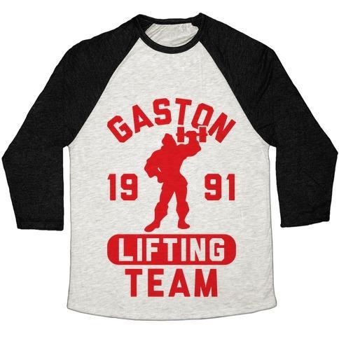 Virgin Teez  Baseball Tee Unisex Tri-Blend Baseball Tee / small / Oatmeal / Black GASTON LIFTING TEAM UNISEX TRI-BLEND BASEBALL TEE