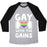 Virgin Teez  Baseball Tee Unisex Tri-Blend Baseball Tee / small / Athletic Gray / Black GAY WITH THE GAINS UNISEX TRI-BLEND BASEBALL TEE