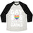 Virgin Teez  Baseball Tee Unisex Tri-Blend Baseball Tee / small / Oatmeal / Black GAY WITH THE GAINS UNISEX TRI-BLEND BASEBALL TEE