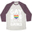 Virgin Teez  Baseball Tee Unisex Tri-Blend Baseball Tee / small / Oatmeal / Maroon GAY WITH THE GAINS UNISEX TRI-BLEND BASEBALL TEE