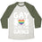 Virgin Teez  Baseball Tee Unisex Tri-Blend Baseball Tee / small / Oatmeal / Moss GAY WITH THE GAINS UNISEX TRI-BLEND BASEBALL TEE