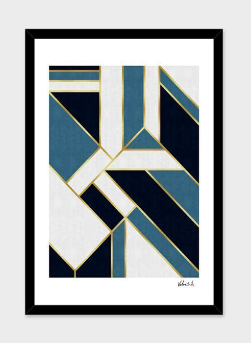 LUVD Framed Art Prints Geometric and golden art V  Frame