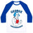 Virgin Teez  Baseball Tee Unisex Classic Baseball Tee / x-small / White/Blue GEORGE WASHINGUNS UNISEX CLASSIC BASEBALL TEE