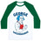 Virgin Teez  Baseball Tee Unisex Classic Baseball Tee / x-small / White/Dark Green GEORGE WASHINGUNS UNISEX CLASSIC BASEBALL TEE