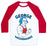 Virgin Teez  Baseball Tee Unisex Classic Baseball Tee / x-small / White/Red GEORGE WASHINGUNS UNISEX CLASSIC BASEBALL TEE